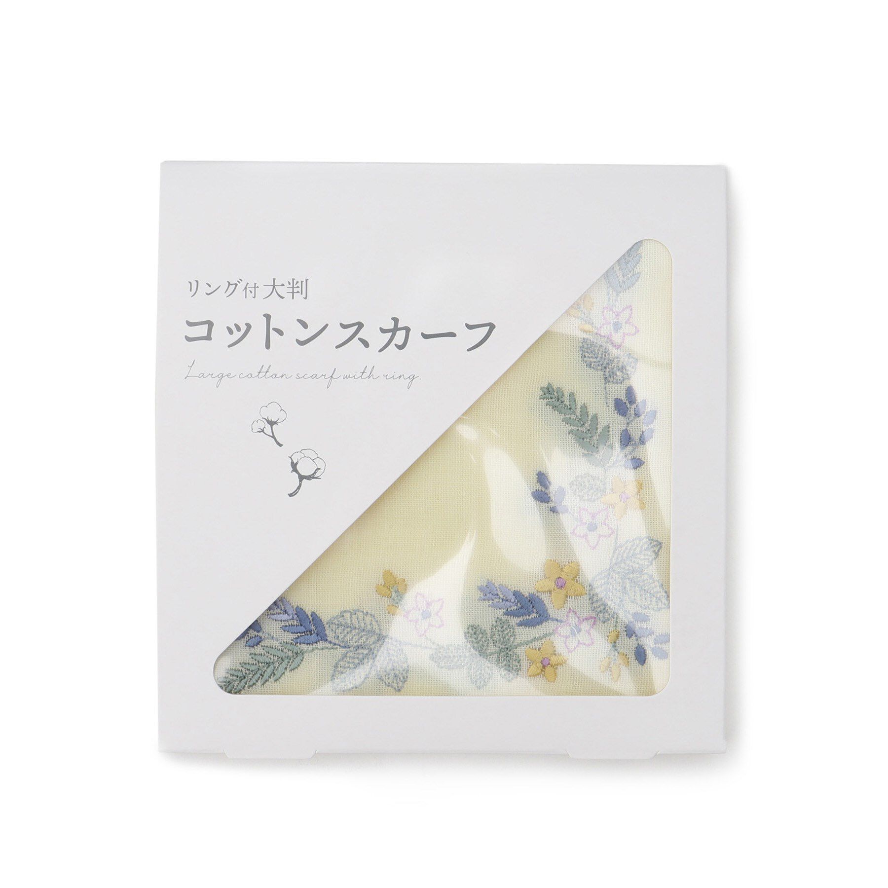 ITS&rsquo;DEMO「【手洗い可】パール調リング付コットンスカーフ」|バンダナ・スカーフ|