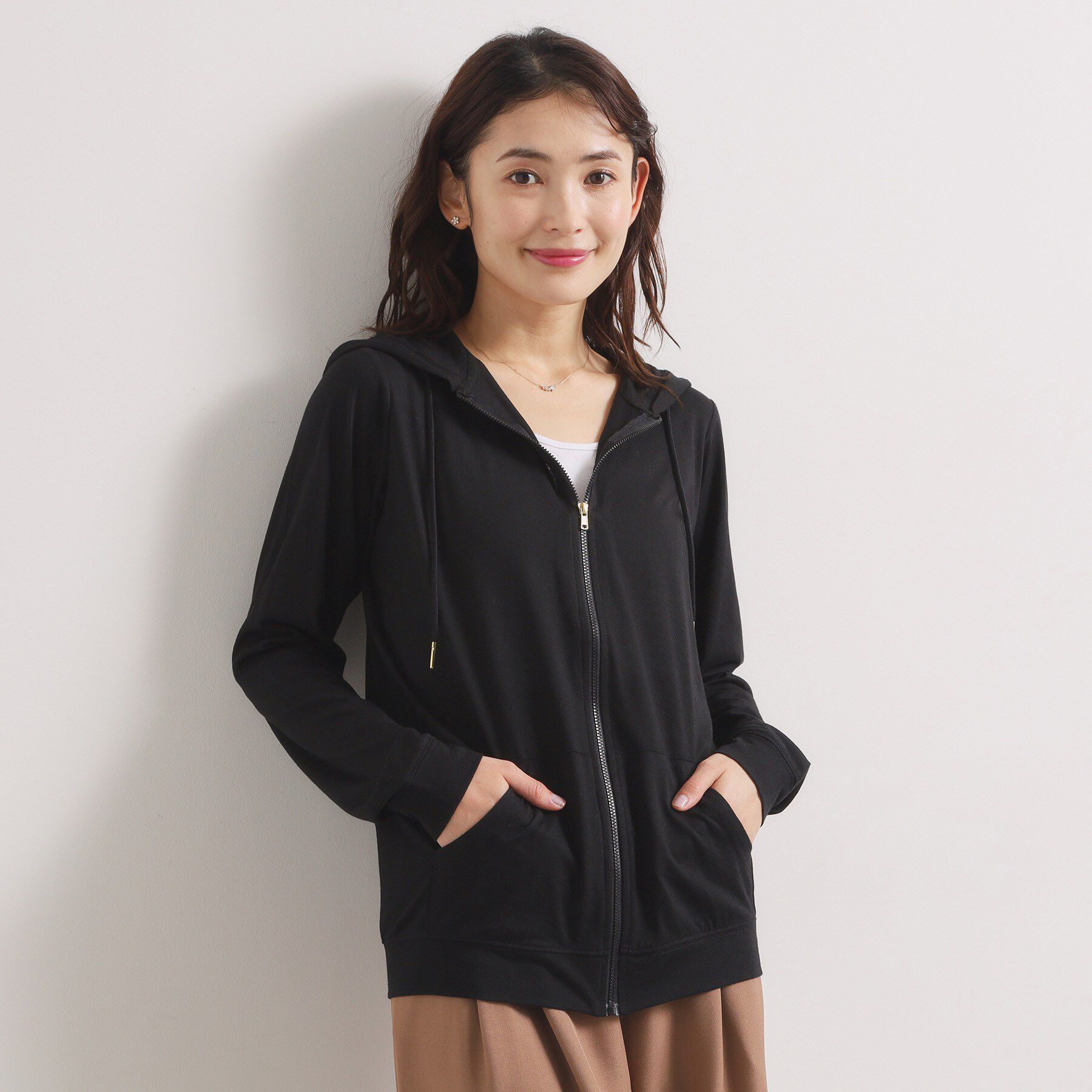 ITS&rsquo;DEMO「【手洗い可】UVカットパーカ」|パーカー|ブラック(019)