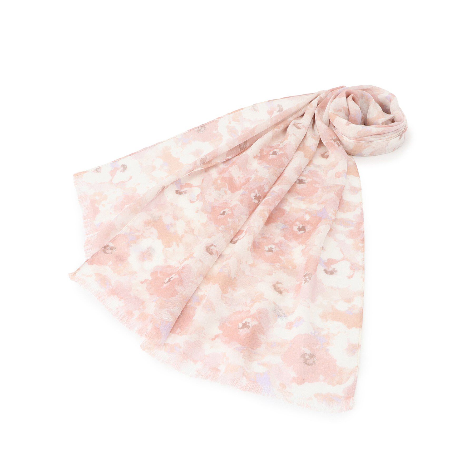 ITS&rsquo;DEMO「【UV／接触冷感】水彩花柄ぼかしストール」|ストール|ピンク(172)