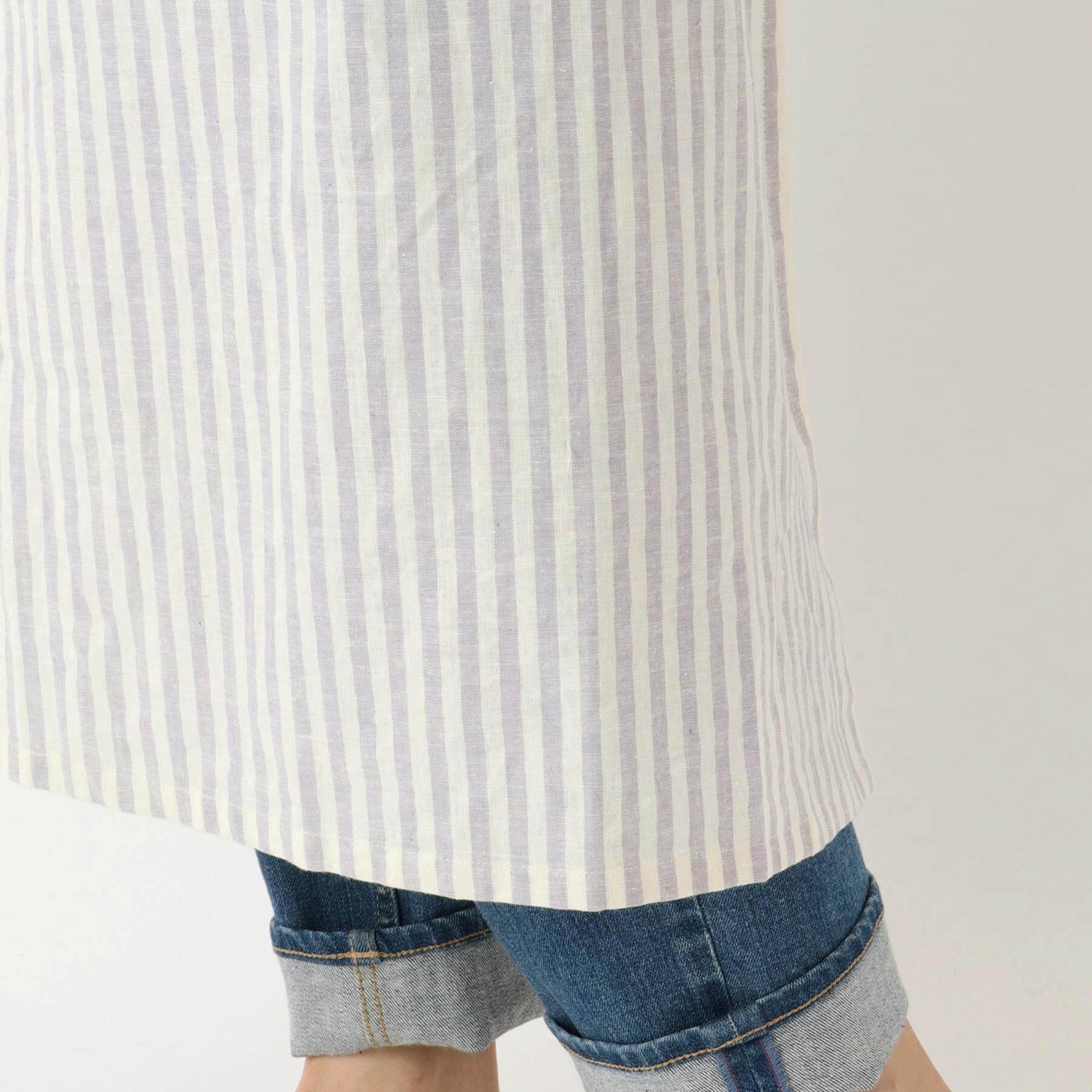 212 KITCHEN STORE「ブロックストライプ リネンコットン フルエプロン LPU ＜212Kオリジナル ＞」|食器・キッチングッズ|