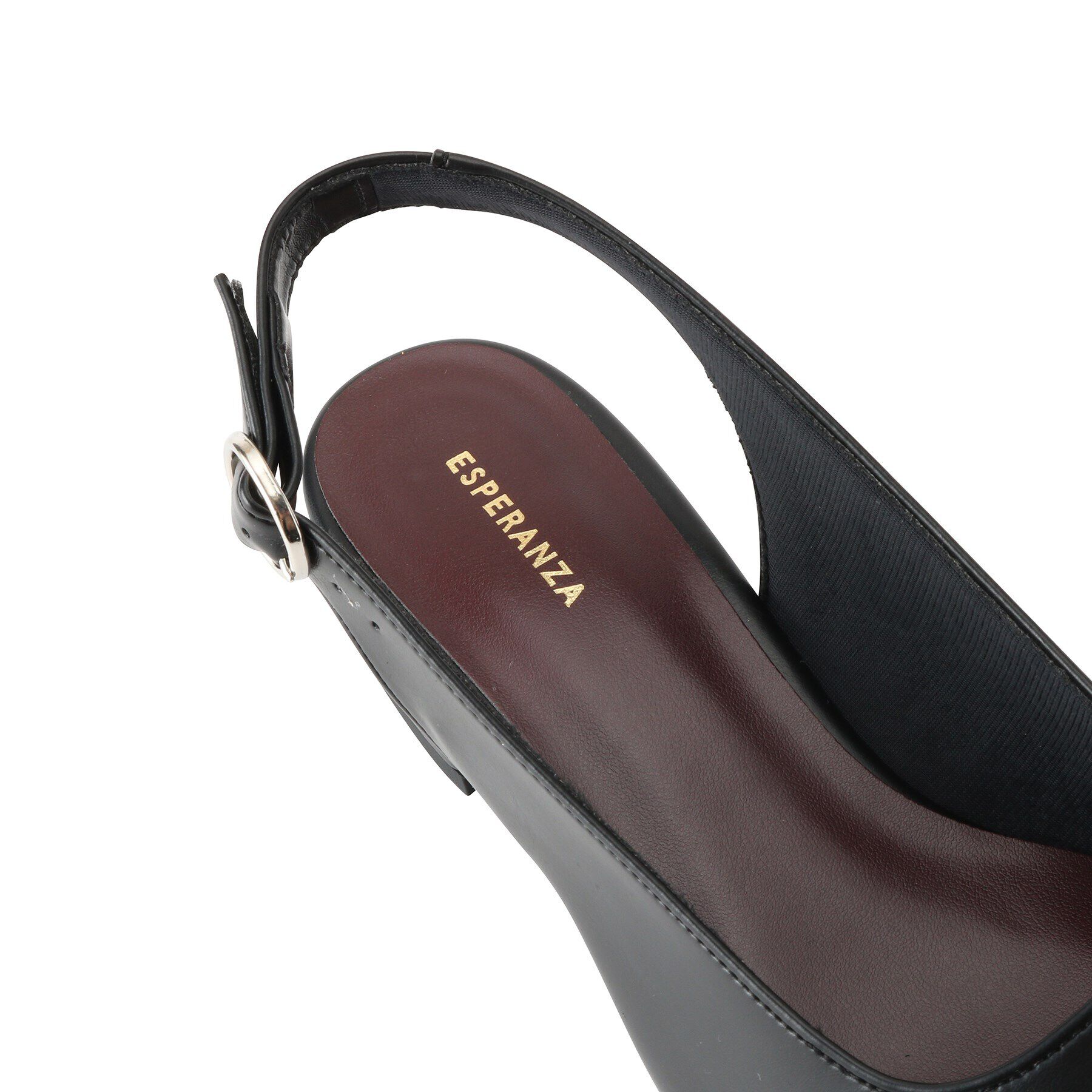 ESPERANZA「ソフトスクエアバックストラップフラットパンプス」|パンプス|