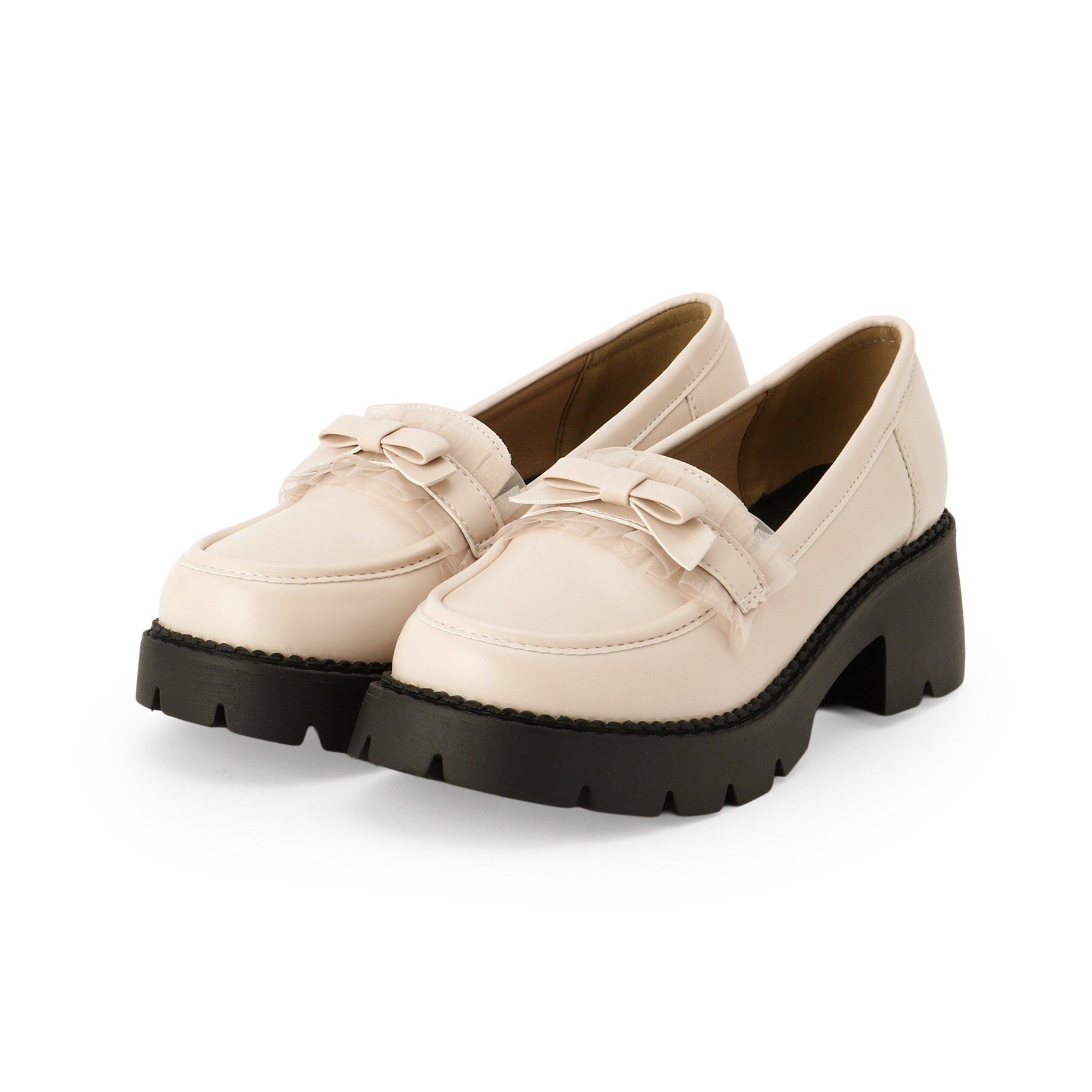 csT&P「フリル付きリボンローファー」|パンプス|