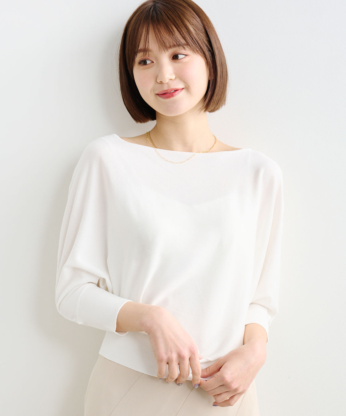 COCO DEAL「アシメドレープニット」|ニット・セーター|オフ