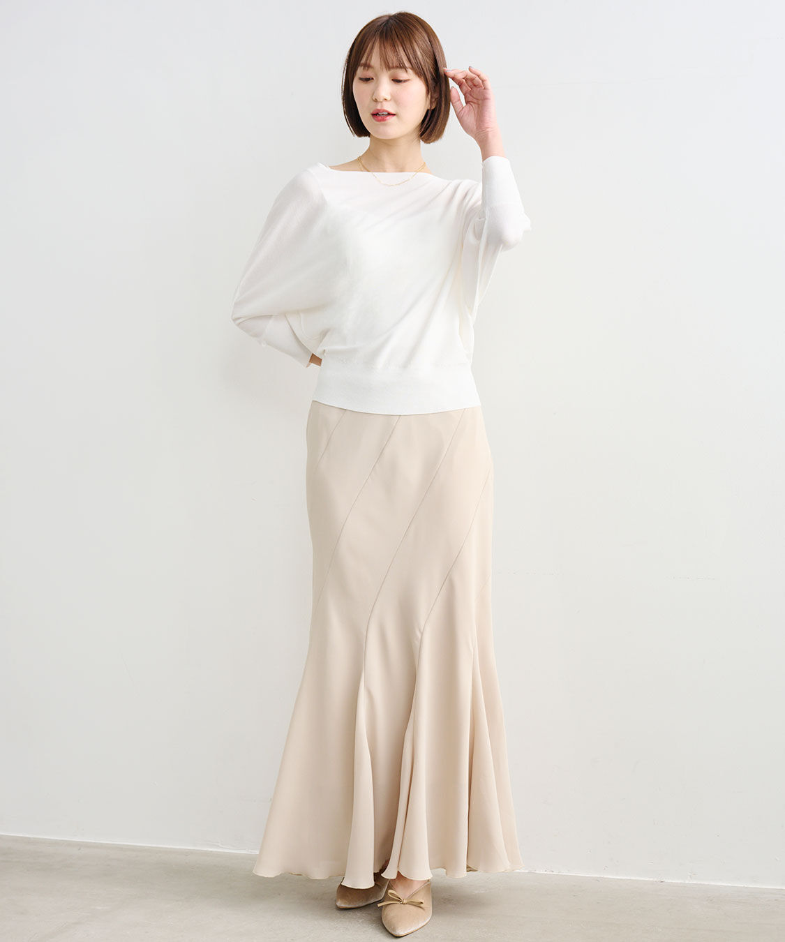 COCO DEAL「アシメドレープニット」|ニット・セーター|