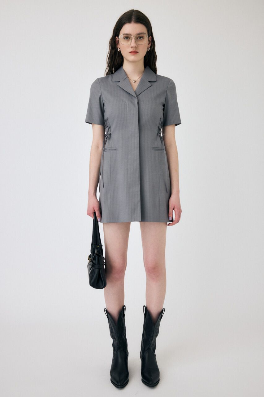 MOUSSY「LACE UP TAILORED ドレス」|ワンピース|