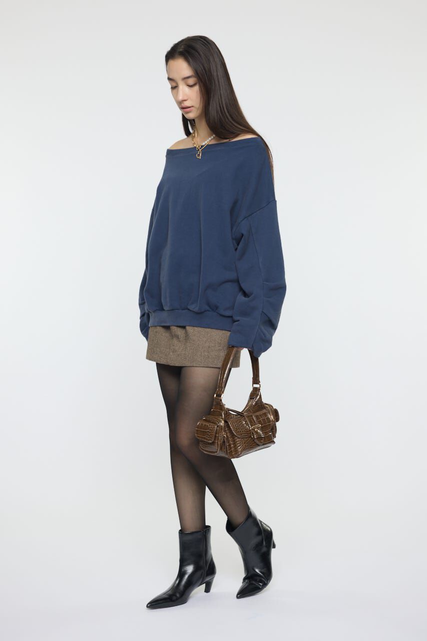 MOUSSY「WASHED OFF SHOULDER スウェット」|パーカー|