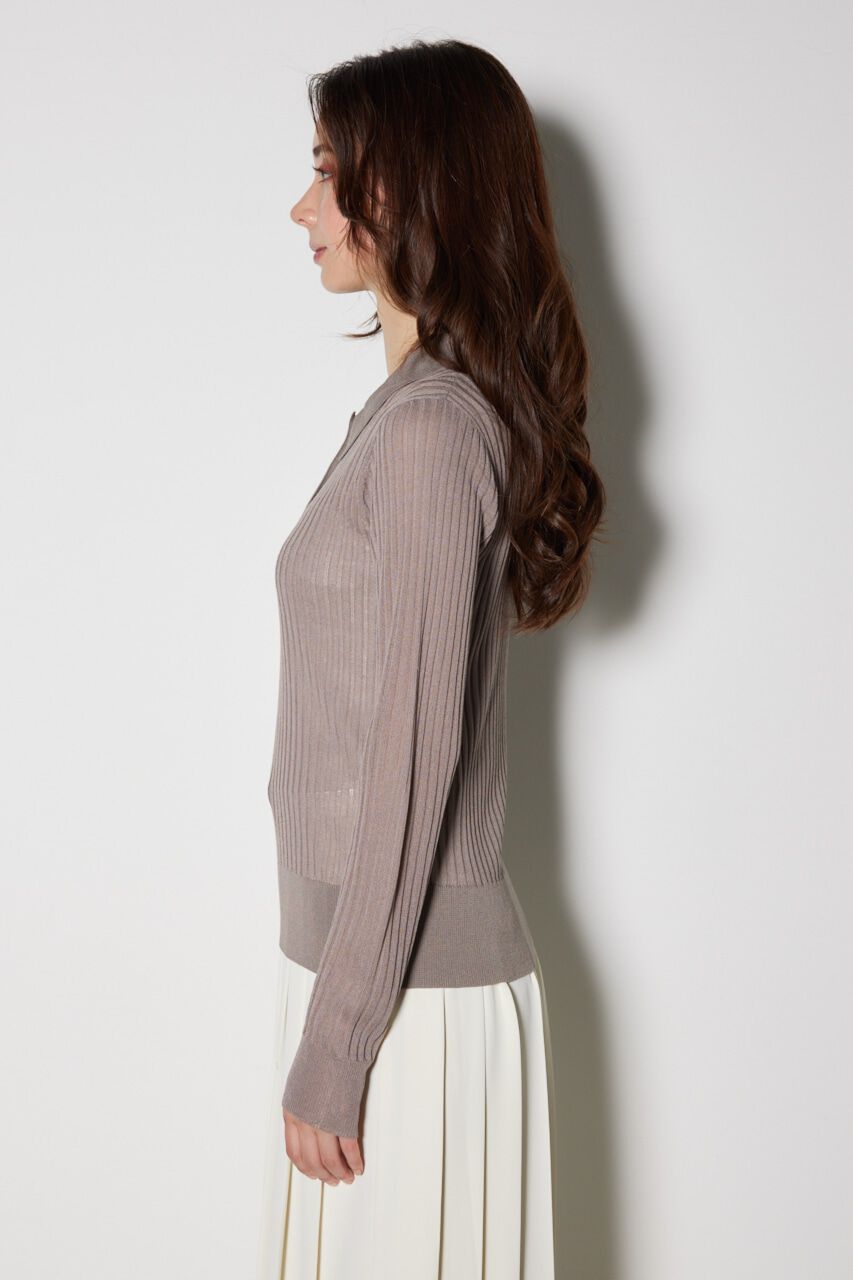 rienda「シアーポロニットトップス」|ニット・セーター|