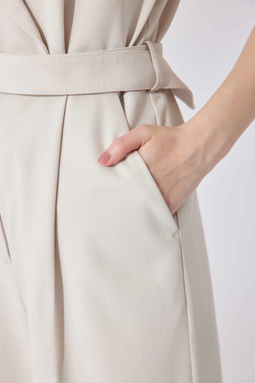 rienda「テーラードデザインノースリーブロンパース」|ワンピース|