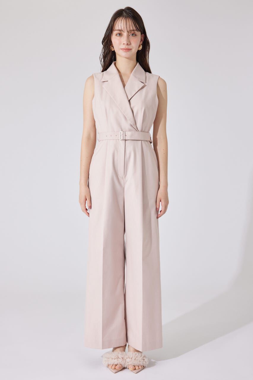 rienda「テーラードデザインノースリーブロンパース」|ワンピース|