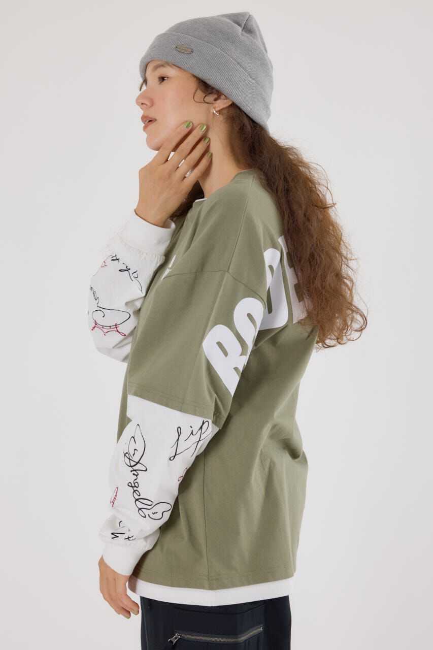 RODEO CROWNS「オーバーロゴレイヤードロングスリーブTシャツ」|Tシャツ・カットソー|