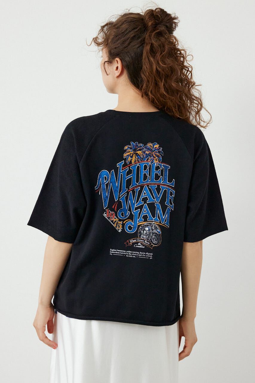 RODEO CROWNS「半袖リバーススウェットトップス」|Tシャツ・カットソー|BLK