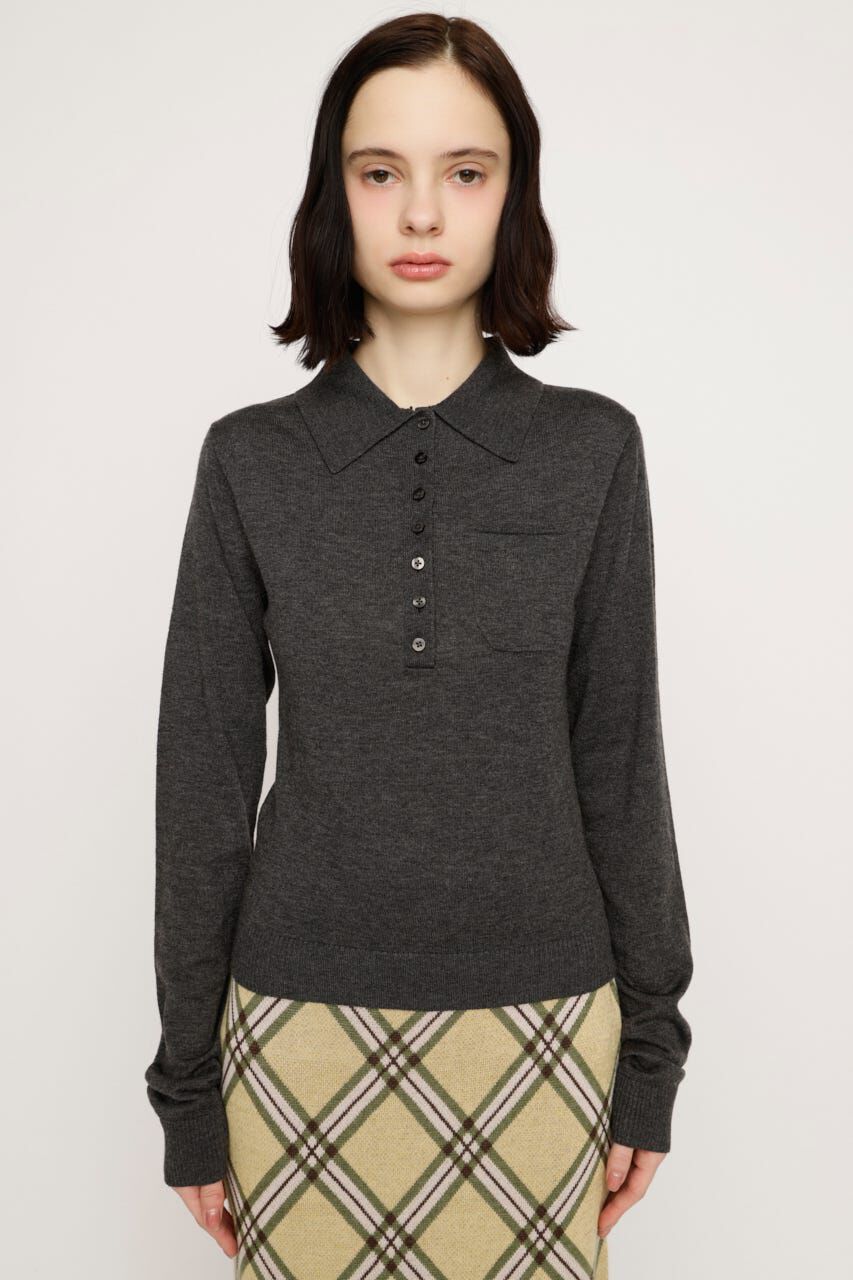 SLY「HG KNIT POLO トップス」|ニット・セーター|