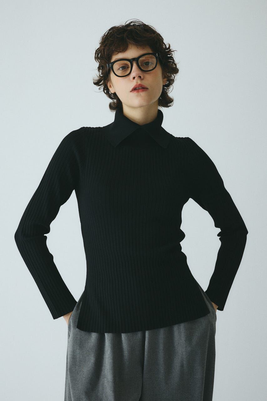 HeRIN.CYE「Stand collar knit top」|ニット・セーター|