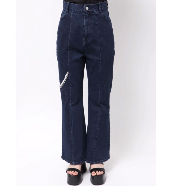 CALNAMUR「パールチェーンフレアデニム」|その他|