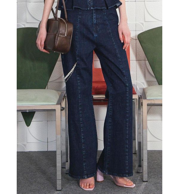 CALNAMUR「パールチェーンフレアデニム」|その他|