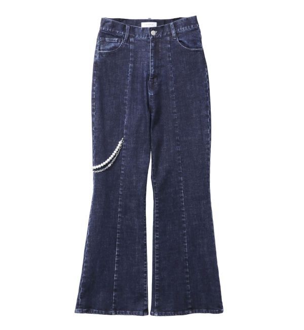 CALNAMUR「パールチェーンフレアデニム」|その他|