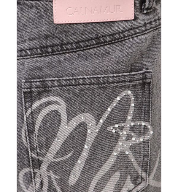 CALNAMUR「バックデザインワイドデニム」|デニム|