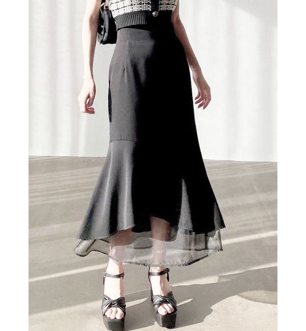 RESEXXY「【WEB限定】シアードッキングマーメイドスカート」|スカート|ブラック