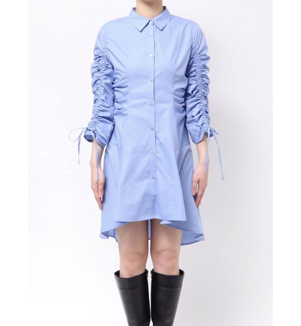 dazzlin「ギャザースリーブイレヘムシャツワンピース」|ワンピース|