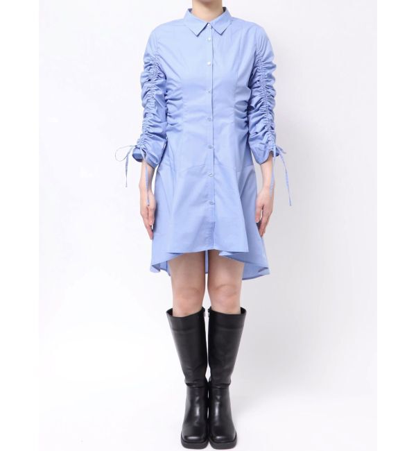 dazzlin「ギャザースリーブイレヘムシャツワンピース」|ワンピース|