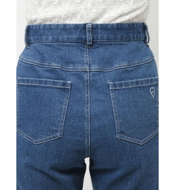 dazzlin「スリットフレアデニムパンツ」|デニム|