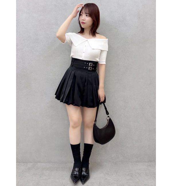 dazzlin「2WAYボタンオフショルニットトップス」|ニット・セーター|