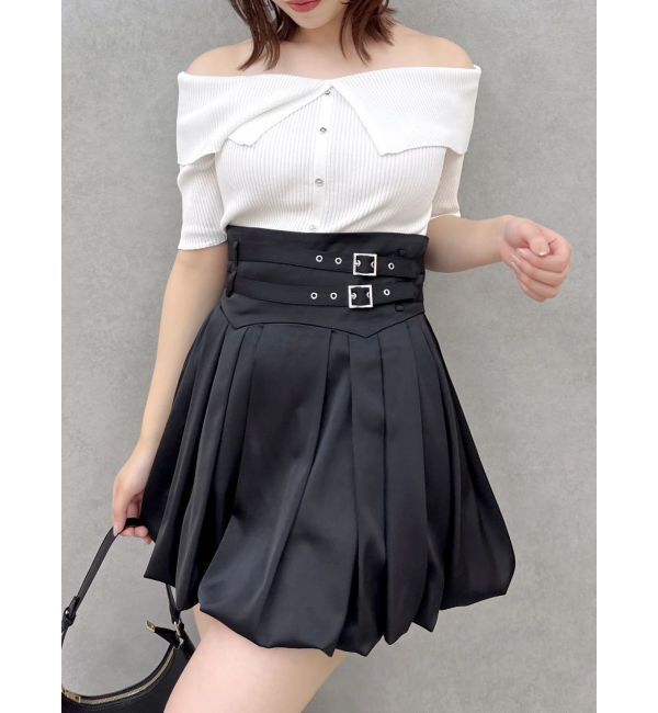 dazzlin「2WAYボタンオフショルニットトップス」|ニット・セーター|