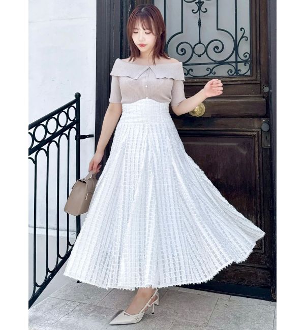 dazzlin「2WAYボタンオフショルニットトップス」|ニット・セーター|