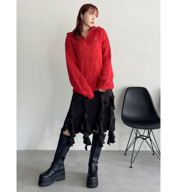 dazzlin「ローゲージジッププルオーバー」|ニット・セーター|