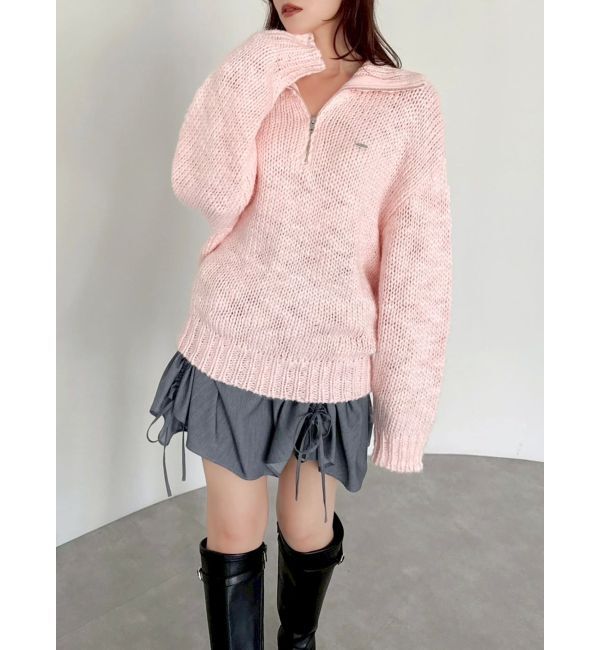 dazzlin「ローゲージジッププルオーバー」|ニット・セーター|