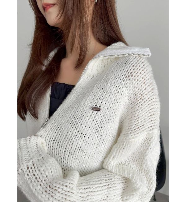 dazzlin「ローゲージジッププルオーバー」|ニット・セーター|