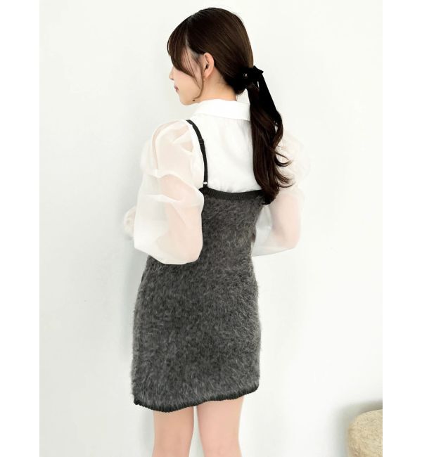 dazzlin「【セット対応】ヘアリーニットミニワンピース」|ワンピース|