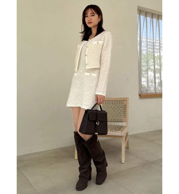 dazzlin「【セット対応】ヘアリーニットミニワンピース」|ワンピース|