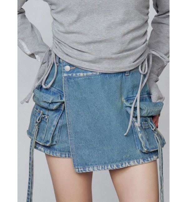 EMODA「カーゴラップショートパンツ」|その他|アイスブルー