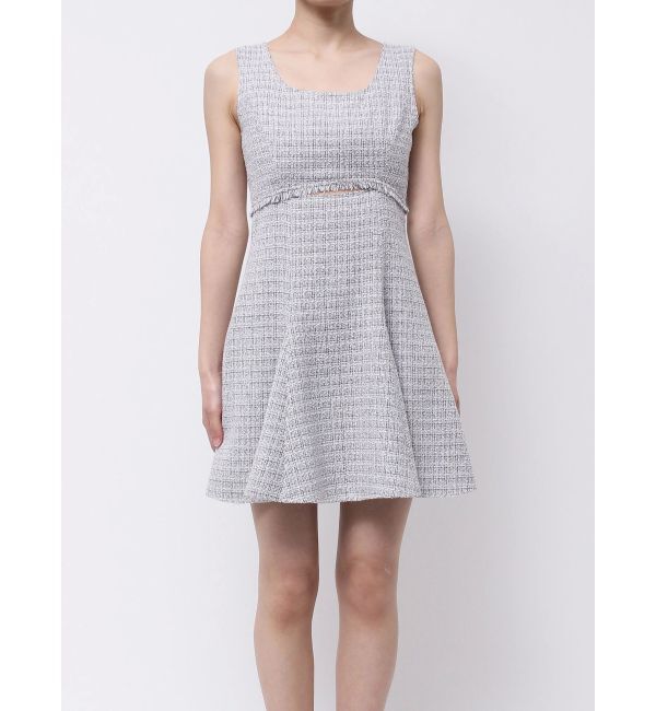 MERCURYDUO「カットアウトツイードミニマーメイドワンピース」|ワンピース|