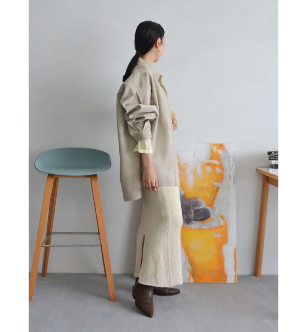 Ungrid「スリーブデザインフェイクレザーシャツ」|シャツ・ブラウス|