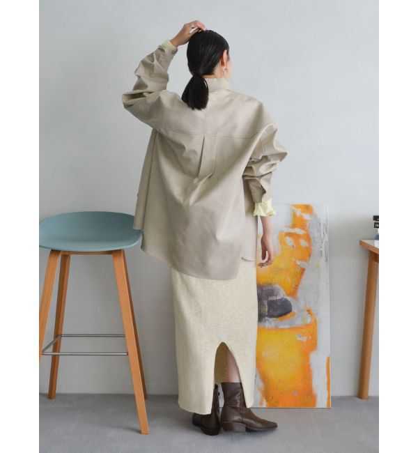 Ungrid「スリーブデザインフェイクレザーシャツ」|シャツ・ブラウス|