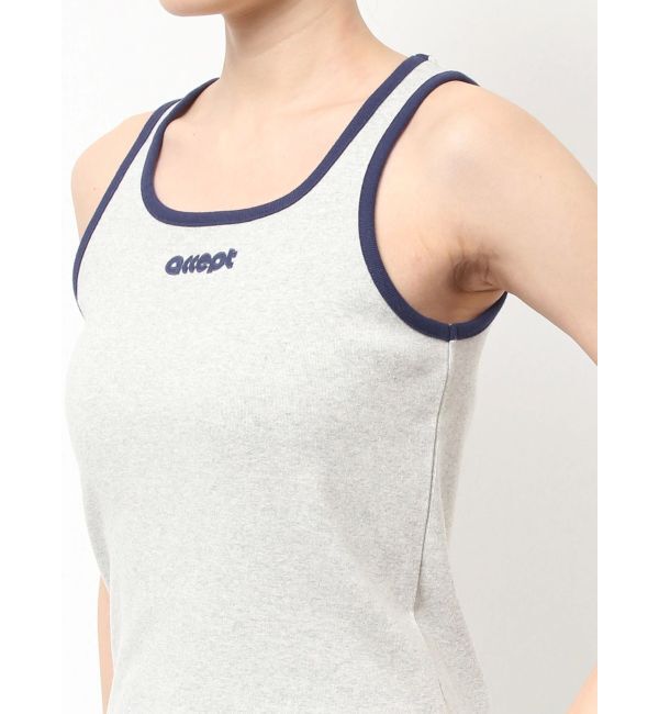 Ungrid「【WEB限定】バイカラーロゴタンクトップ」|タンクトップ|