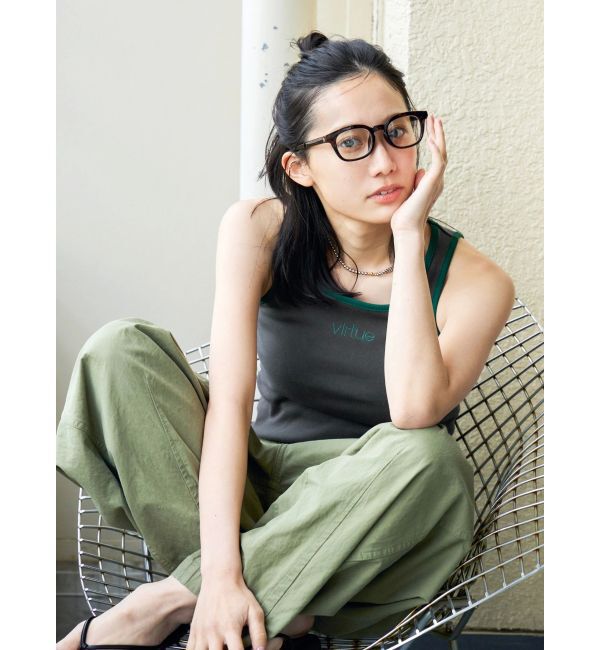 Ungrid「【WEB限定】バイカラーロゴタンクトップ」|タンクトップ|