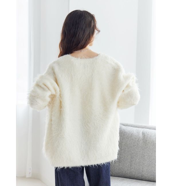 Ungrid「【WEB限定】カラールーズニットカーデ」|カーディガン|