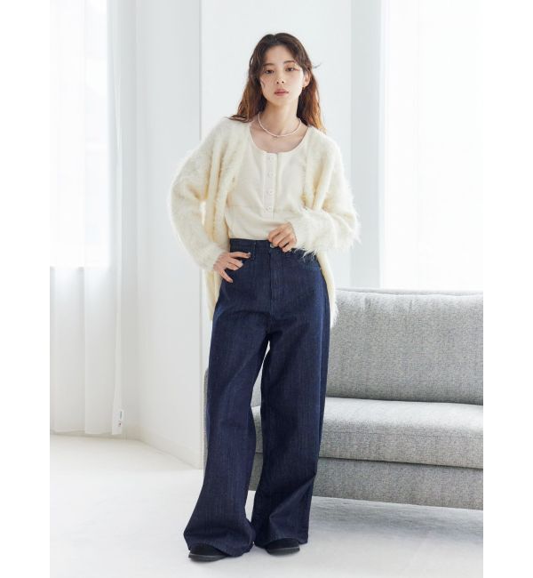 Ungrid「【WEB限定】カラールーズニットカーデ」|カーディガン|