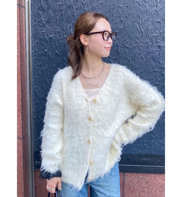 Ungrid「【WEB限定】カラールーズニットカーデ」|カーディガン|