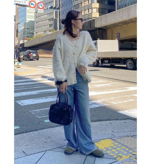 Ungrid「【WEB限定】カラールーズニットカーデ」|カーディガン|