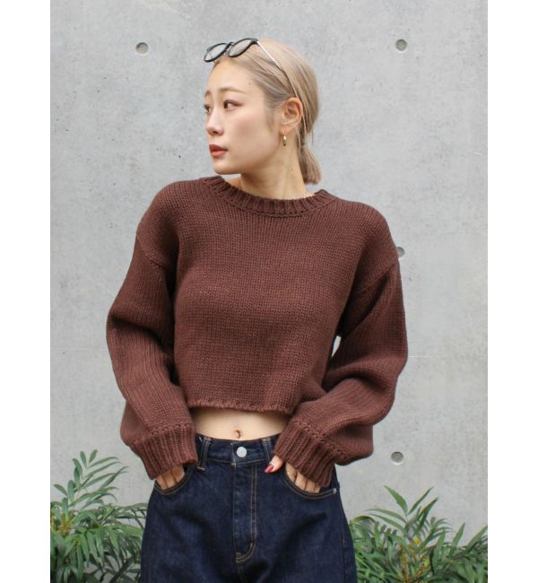 Ungrid「ローゲージクルーネックニット」|ニット・セーター|