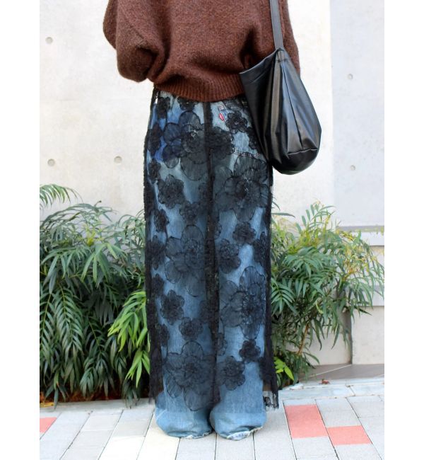 Ungrid「レースデザインスリットスカート」|スカート|