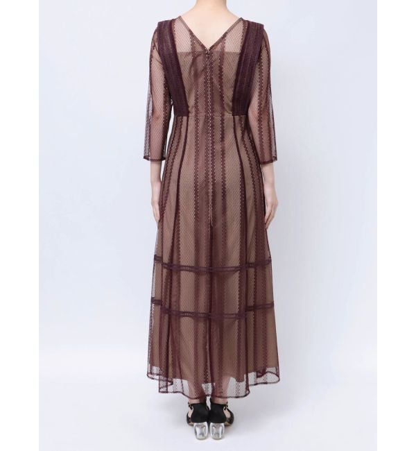 LAGUNAMOON「LADYジオメトリックレースワンピース」|ドレス|