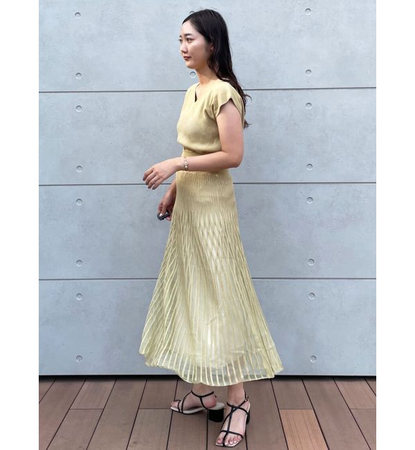 LAGUNAMOON「シアーパターンニットワンピース」|ワンピース|