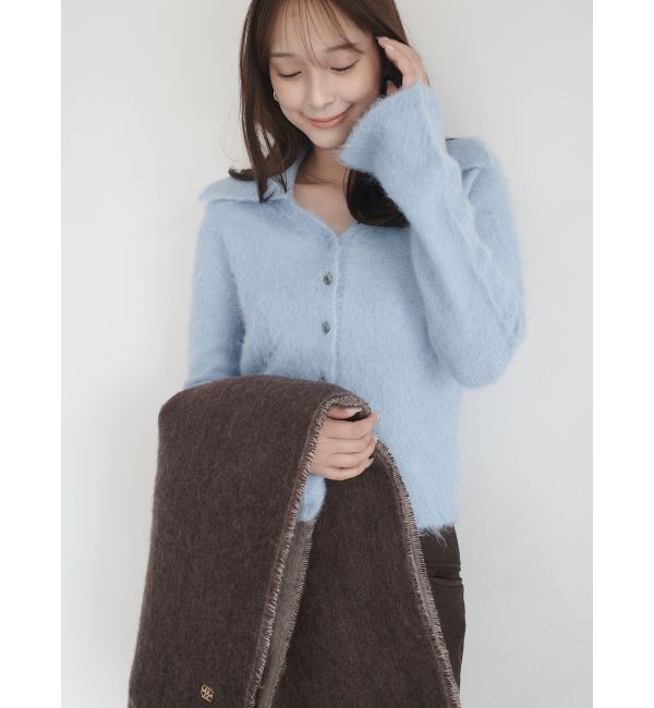 LAGUNAMOON「ヘアリーカラーカーデニットプルオーバー」|カーディガン|