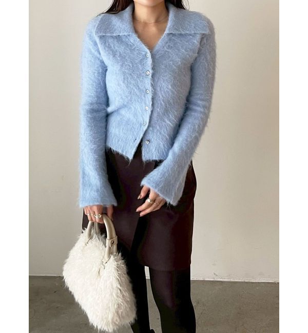 LAGUNAMOON「ヘアリーカラーカーデニットプルオーバー」|カーディガン|