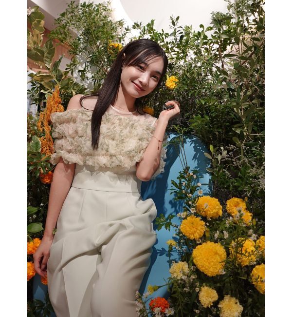 LAGUNAMOON「LADYチュールオフショルパンツドレス」|ドレス|